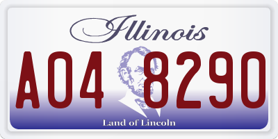 IL license plate A048290