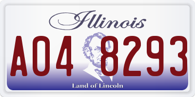 IL license plate A048293