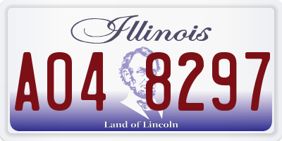 IL license plate A048297