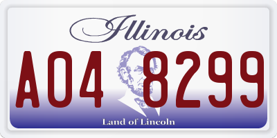 IL license plate A048299