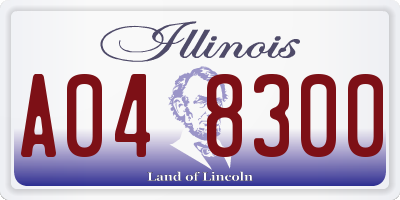 IL license plate A048300