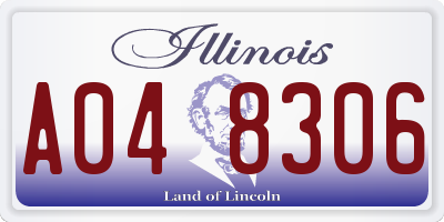 IL license plate A048306