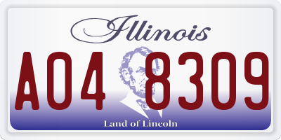 IL license plate A048309