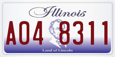 IL license plate A048311