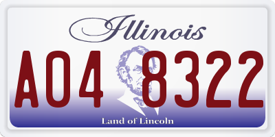 IL license plate A048322
