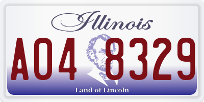 IL license plate A048329