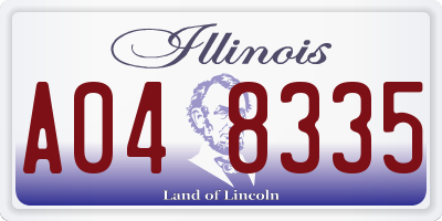 IL license plate A048335