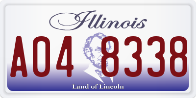 IL license plate A048338