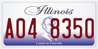 IL license plate A048350