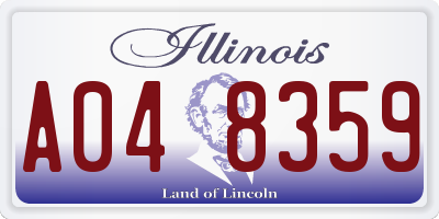 IL license plate A048359