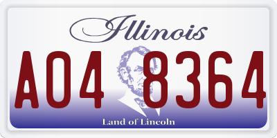 IL license plate A048364