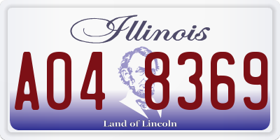 IL license plate A048369