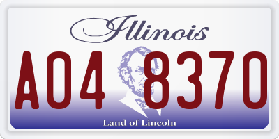 IL license plate A048370