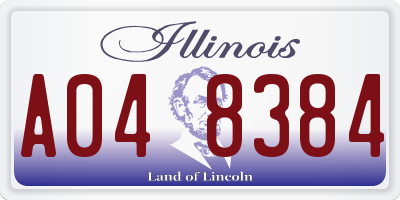 IL license plate A048384