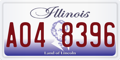 IL license plate A048396