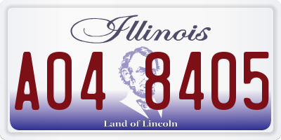 IL license plate A048405