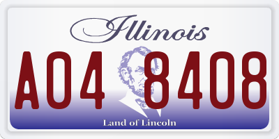 IL license plate A048408