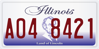 IL license plate A048421