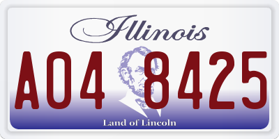 IL license plate A048425