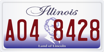 IL license plate A048428