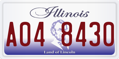 IL license plate A048430