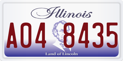 IL license plate A048435