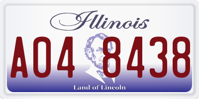 IL license plate A048438