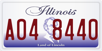 IL license plate A048440