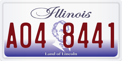 IL license plate A048441