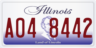 IL license plate A048442