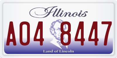 IL license plate A048447