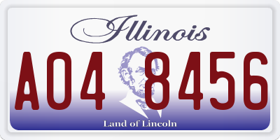 IL license plate A048456