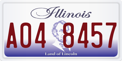 IL license plate A048457
