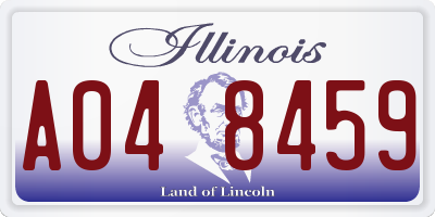 IL license plate A048459