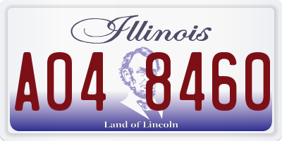 IL license plate A048460