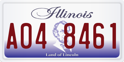 IL license plate A048461