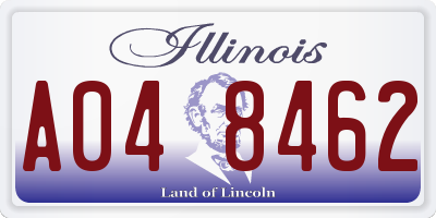 IL license plate A048462