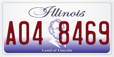 IL license plate A048469
