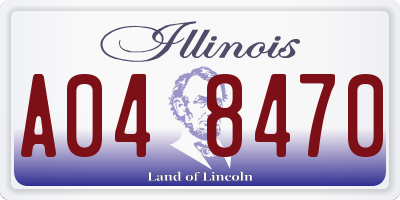 IL license plate A048470