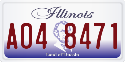 IL license plate A048471