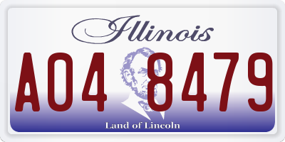 IL license plate A048479
