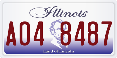 IL license plate A048487
