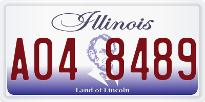 IL license plate A048489
