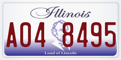 IL license plate A048495