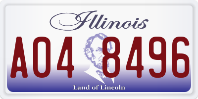 IL license plate A048496