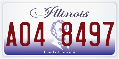 IL license plate A048497