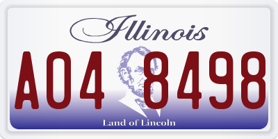 IL license plate A048498