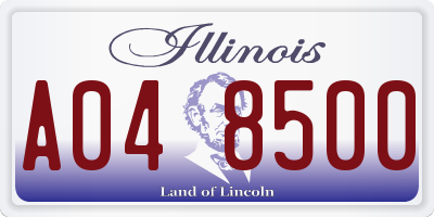 IL license plate A048500
