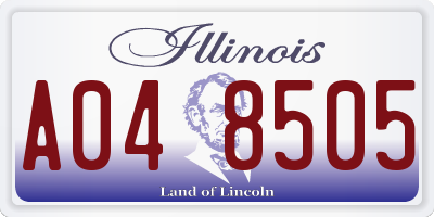 IL license plate A048505