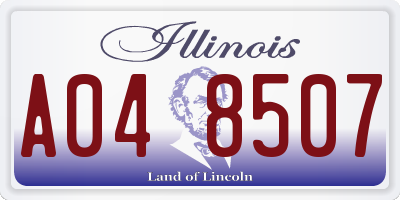 IL license plate A048507